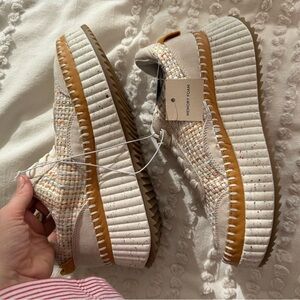 Target Cream and Tan Chunky Sole Sneakers